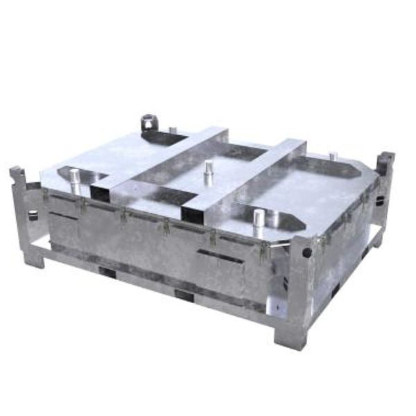 Pojemnik PG1 do transportu (ADR), składowania baterii i akumulatorów Topserw, 2990 l, stal ocynkowana, 60*wypełniacz PyroBubbles