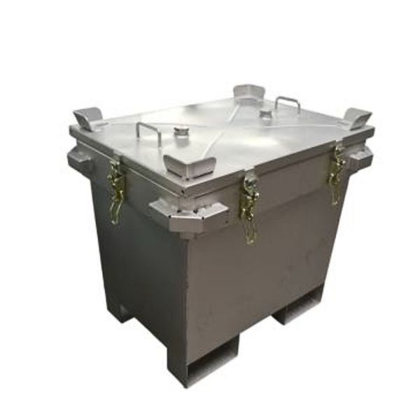 Pojemnik PG1 do transportu (ADR), składowania baterii i akumulatorów Topserw, 188 l, stal nierdzewna, wypełniacz PyroBubbles