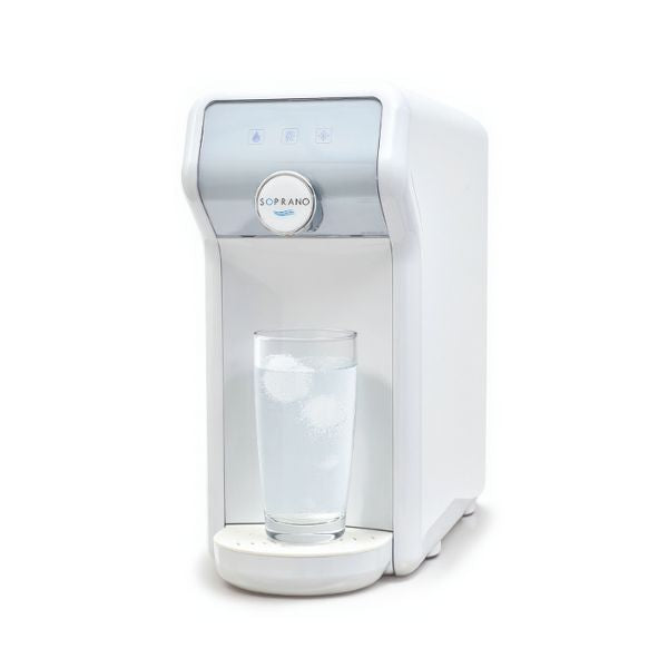 Dystrybutor wody pitnej Zdrojownia COMPACT FIZZ, stołowy, biały, woda gazowana, chłodzona