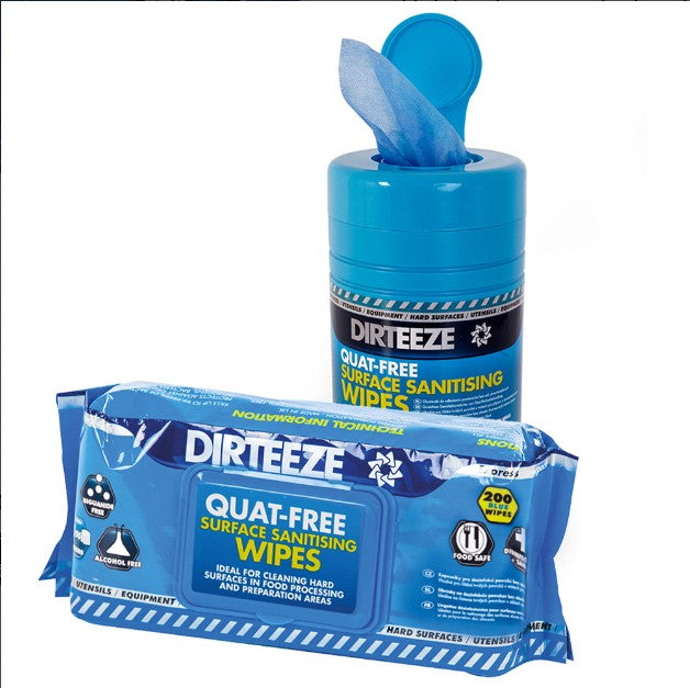 Ściereczka czyszcząca, antybateryjna DIRTEEZE Surface Sanitising, 20*20 cm, tuba dozująca, 250 szt.