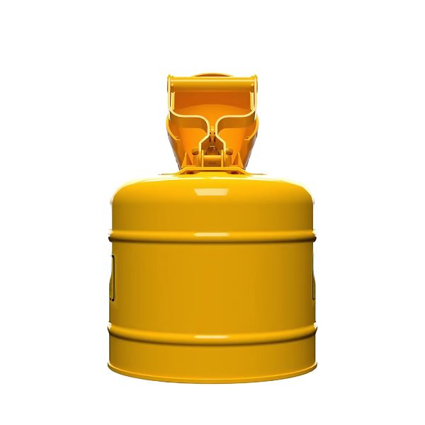 Pojemnik zabezpieczający Justrite stalowy na płyny łatwopalne 7,5 l, Typ I, lejek, żółty