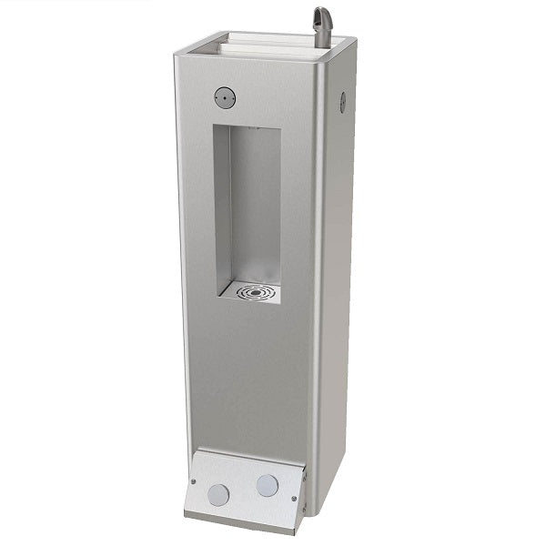 Zdrój wody pitnej Zdrojownia ECO-DF-BF-F, prostokątny, pedał nożny, nalewak do butelek