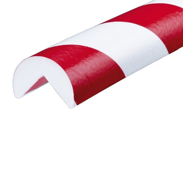 Elastyczny profil ostrzegawczo-ochronny Knuffi, typ A+, biały/czerwony, 1000 mm