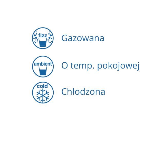 Dystrybutor wody pitnej Zdrojownia FLAT FIZZ, przycisk, podajnik do kubków, biały, woda gazowana, chłodzona