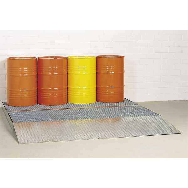 Platforma robocza stalowa Topserw 210 l, S*D*W 1000*2500*123 mm, wanna wychwytowa, LOW