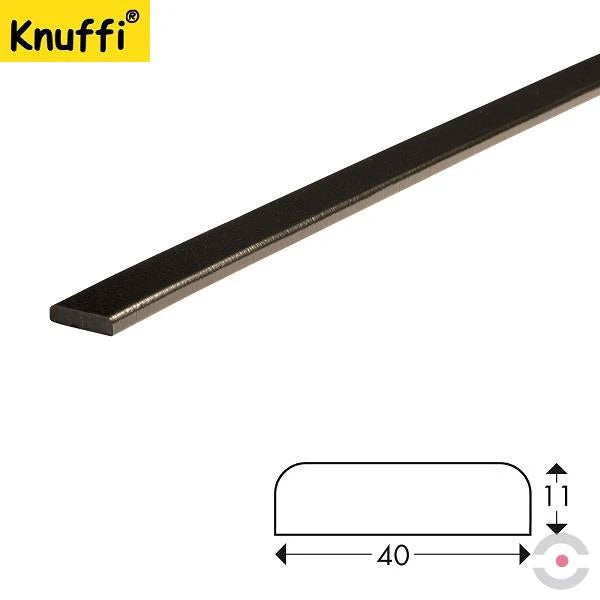 Elastyczny profil ostrzegawczo-ochronny Knuffi, typ F, czarny, 50 m