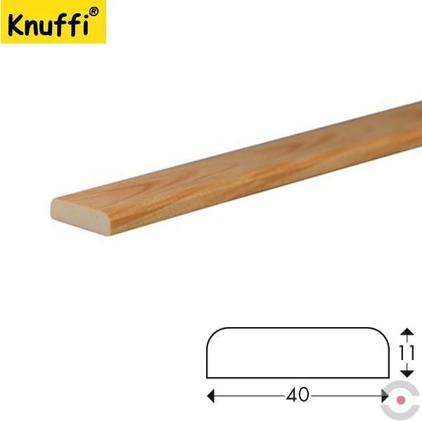 Elastyczny profil ostrzegawczo-ochronny Knuffi, typ F, drewno naturalny, 1000 mm