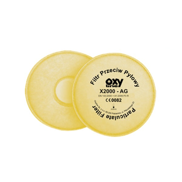 Filtr przeciwpyłowy wielokrotnego użytku Oxyline OXYPRO X2000-AG P3 R D, bagnet, 2 szt