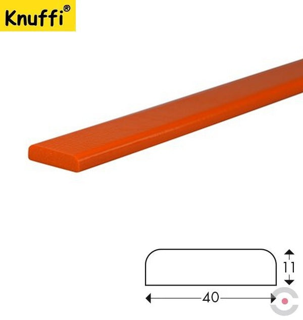 Elastyczny profil ostrzegawczo-ochronny Knuffi, typ F, pomarańczowy, 1000 mm