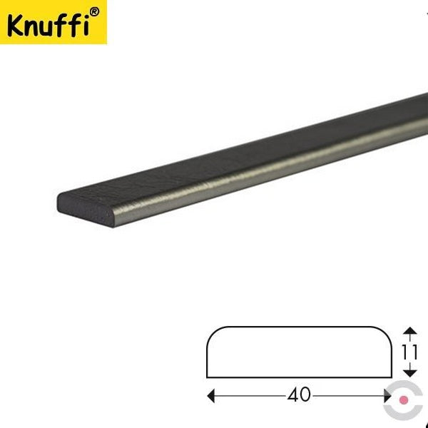 Elastyczny profil ostrzegawczo-ochronny Knuffi, typ F, srebrny, 1000 mm