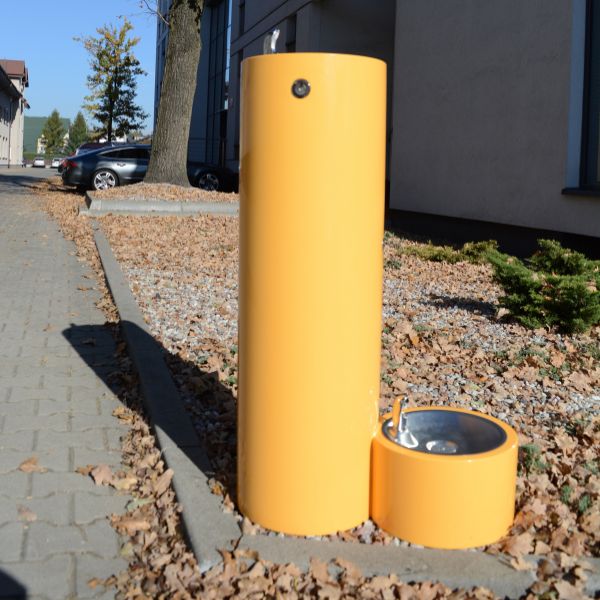 Zdrój wody pitnej Zdrojownia GRF-PF, postumentowy, 1*misa okrągła, poidełko