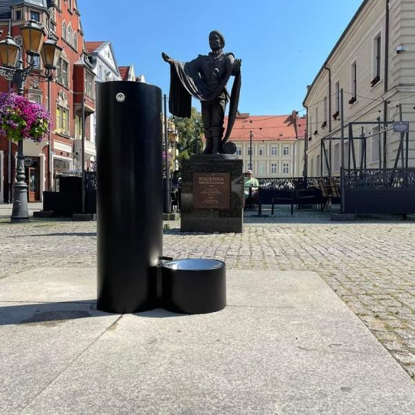 Zdrój wody pitnej Zdrojownia GRF-PF, postumentowy, 1*misa okrągła, poidełko