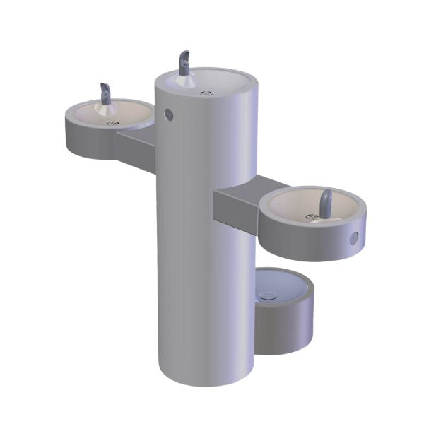 Zdrój wody pitnej Zdrojownia GRQ-PF, 3*misa okrągła, poidełko