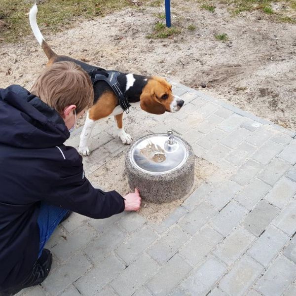 Poidełko dla zwierząt Zdrojownia GUT-PF, wolnostojące, wibrobeton, brązowe