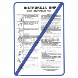 Instrukcja mycia rąk 210x290 mm PVC