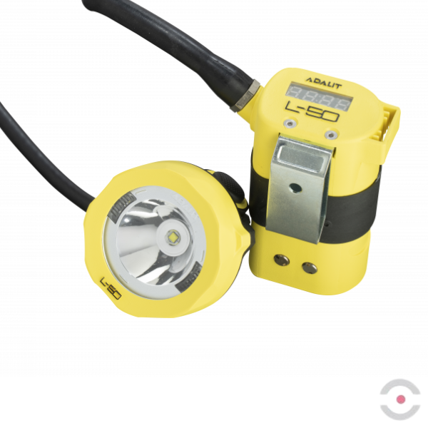 Latarka Ex ATEX Topserw ADALIT L50+, akumulatorowa, na hełm/kask, Zone ‘0’, ‘20’