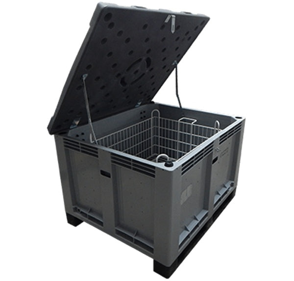 Plastikowy pojemnik transportowy Advanced M-BOX, 207 l, wyjmowany kosz, 12*worek wypełniacza PyroBubbles