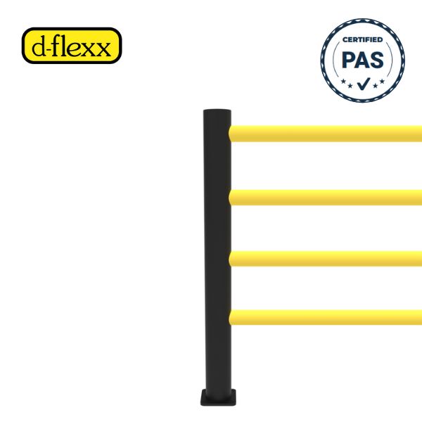 Elastyczna bariera ochronna d-flexx DELTA, 4 belki