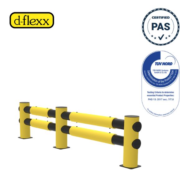 Elastyczna bariera ochronna do ciężkich zastosowań d-flexx HOTEL, 2 belki