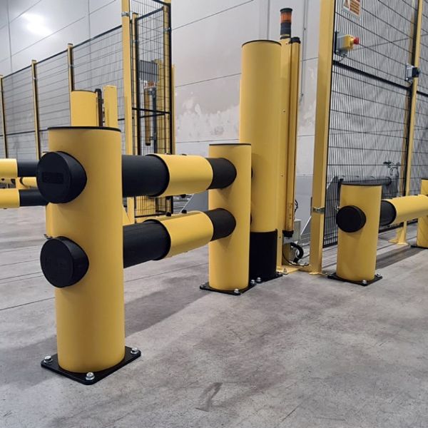 Elastyczna bariera regałowa d-flexx GOLF, 2 belki, S*1100 mm