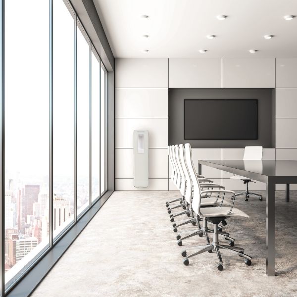 Dystrybutor wody pitnej Zdrojownia FLAT FIZZ, przycisk, podajnik do kubków, biały, woda gazowana, chłodzona