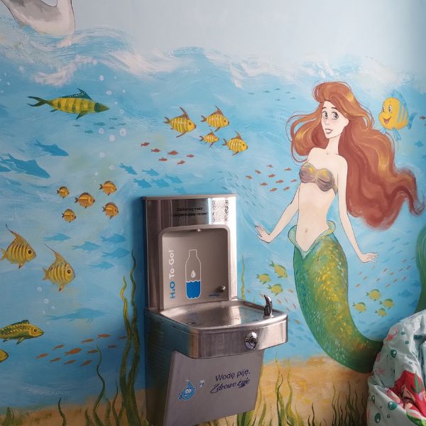 Stacja wody pitnej Zdrojownia A171-BF11, źródełko/dystrybutor, przyciski uruchamiające