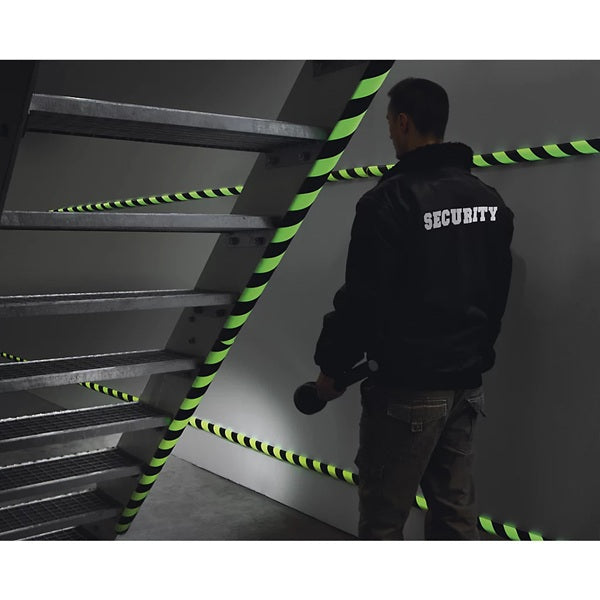 Elastyczny profil ostrzegawczo-ochronny Knuffi, typ A, neon/czarny, 50 m