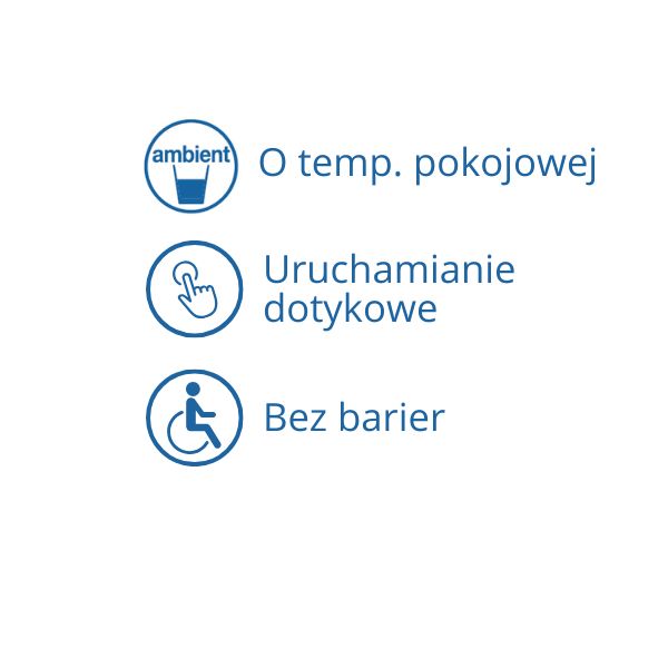 Dystrybutor wody pitnej Zdrojownia 8900, płytki, 1*misa, panel ścienny