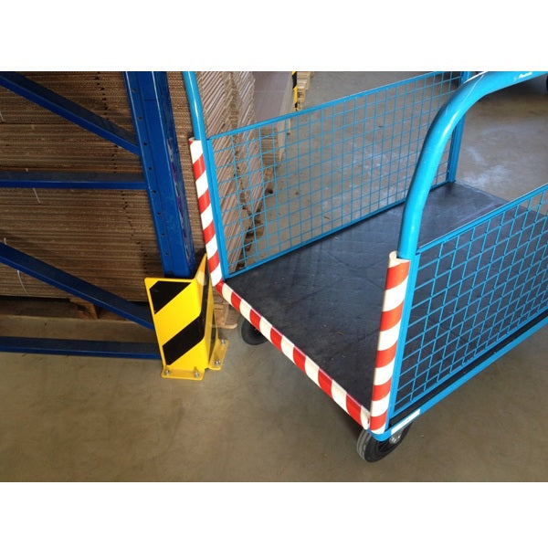 Elastyczny profil ostrzegawczo-ochronny Knuffi, typ A, biały/czerwony, 1000 mm