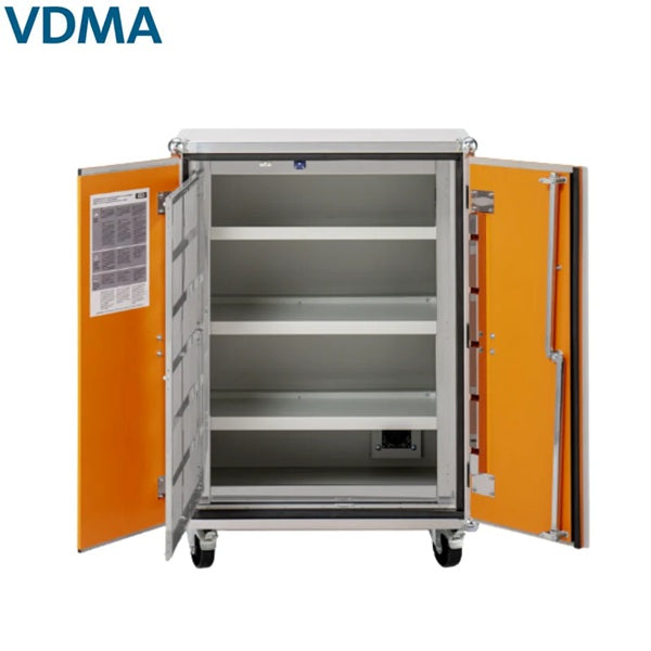 Szafa zabezpieczająca Topserw BATT M, składowanie baterii i akumulatorów, 3 półki, kółka, 8/10, (VDMA 24994)