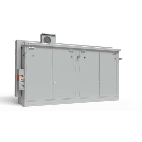 Magazyn ognioodporny Topserw BATTERY, REI120, 2 poziomy/2 segmenty, S*G*W 7000*1900*3500, 2*1000 l, 2*drzwi dwuskrzydłowe