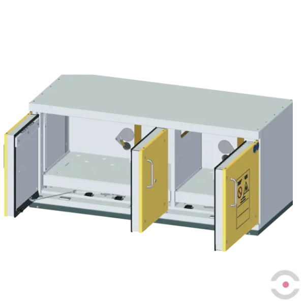 Szafa ognioodporna Topserw UNDER-90 XL, 2 tace, drzwi PSH żółte, UTS, 90 min
