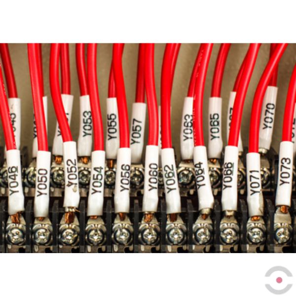 Etykiety, rurki termokurczliwe do kabli (taśma/sztuka), S*D 38*11 mm, 500 szt., białe