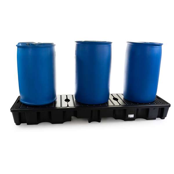 Wanna wychwytowa polietylenowa Topserw 235 l, beczka 4*200 l w linii, kratownica, czarny, MEDIUM