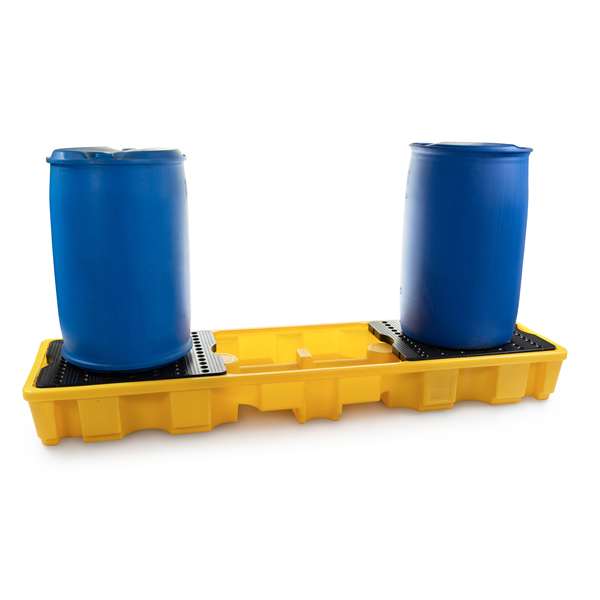 Wanna wychwytowa polietylenowa Topserw 235 l, beczka 4*200 l w linii, kratownica, żółty, MEDIUM