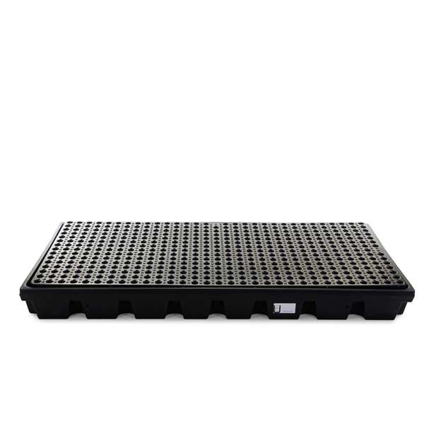 Platforma robocza polietylenowa Topserw 100 l, beczka 2*200 l, wanna wychwytowa, czarny, LOW