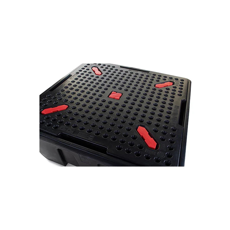 Wanna wychwytowa polietylenowa Topserw 1260 l, IBC 1*1000 l, stos, kratownica, czarny, MEGA