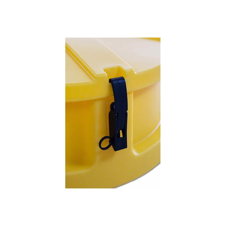 Lejek zamykany polietylenowy Topserw do beczek 200 l, żółty, DRUM FUNNEL