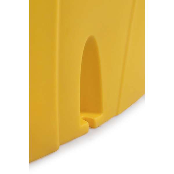 Stanowisko robocze polietylenowa Topserw 485 l, beczka 4*200 l, żółty/czarny, HARDCOVER