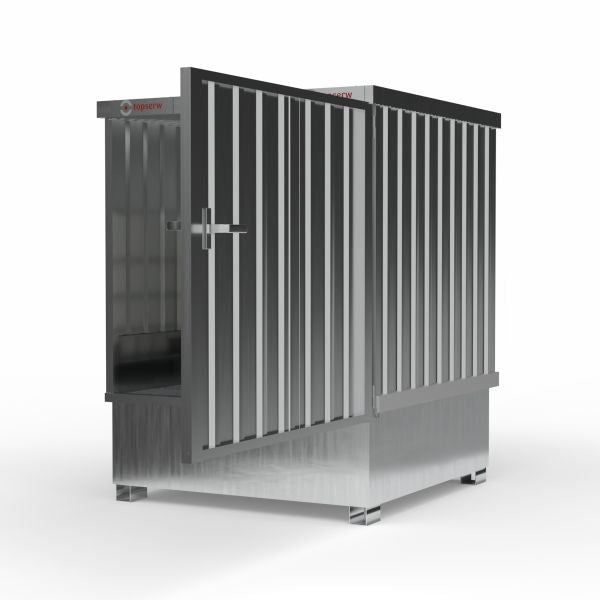 Magazyn chemiczny nieizolowany Topserw, SLH 1,5*1,5, S*G*W 1700*1700*2250 mm, 1000 l (1*KTC/IBC), galwanizowany, jednomodułowy