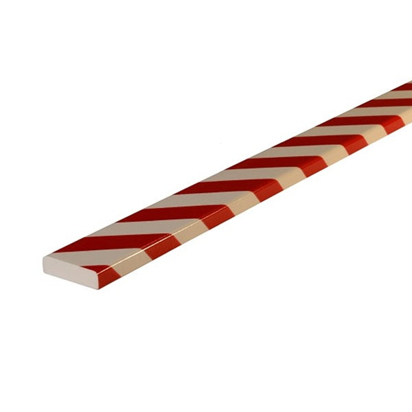 Elastyczny profil ostrzegawczo-ochronny Knuffi, typ S, biały/czerwony, 1000 mm