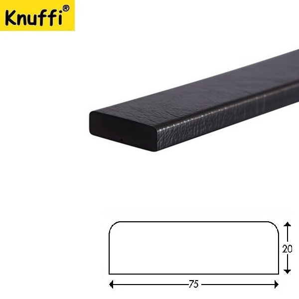 Elastyczny profil ostrzegawczo-ochronny Knuffi, typ S, antracyt, 1000 mm