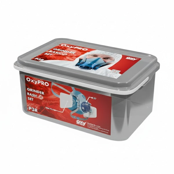 Zestaw ochronny OxyPro Szlif Grinder Basic+ (półmaska M+filtry), wiaderko