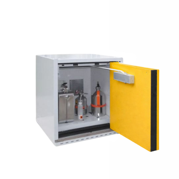 Szafa ognioodporna Topserw UNDER-90 S, 1 taca, stal nierdzewna, drzwi żółte, AUS, 90 min