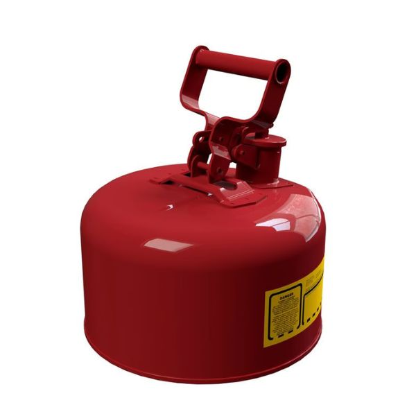 Pojemnik zabezpieczający Justrite stalowy na płyny łatwopalne 4 l, Typ I, czerwony