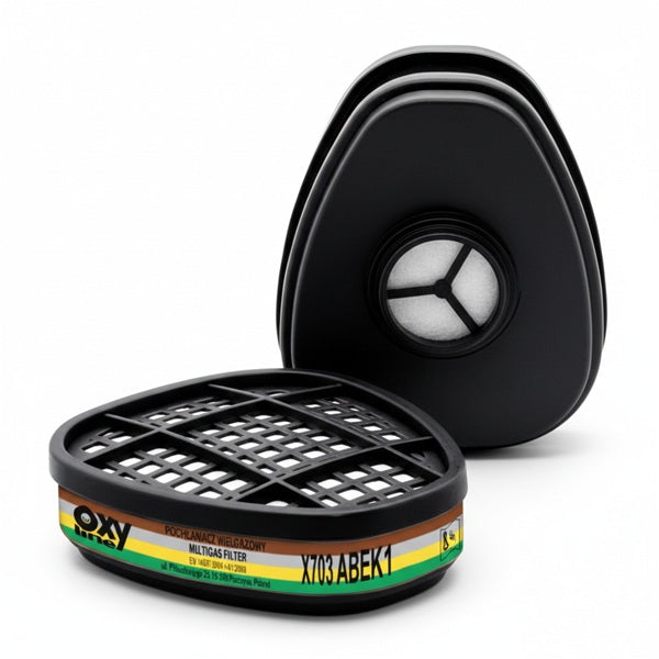 Zestaw ochronny OxyPro Agro Standard (półmaska S+pochłaniacz+filtry+nakładki), wiaderko