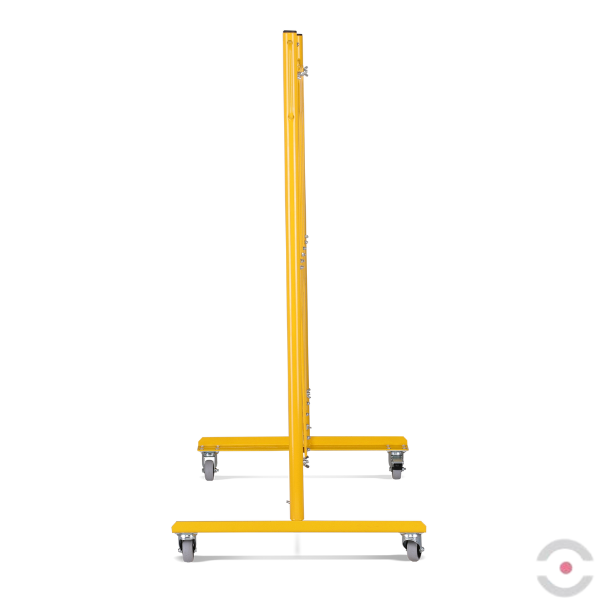 Bariera nożycowa, dł. 3600 mm, kółka, żółty/czarny