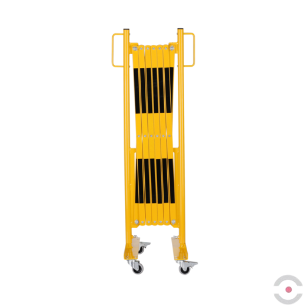 Bariera nożycowa, dł. 3600 mm, kółka, żółty/czarny