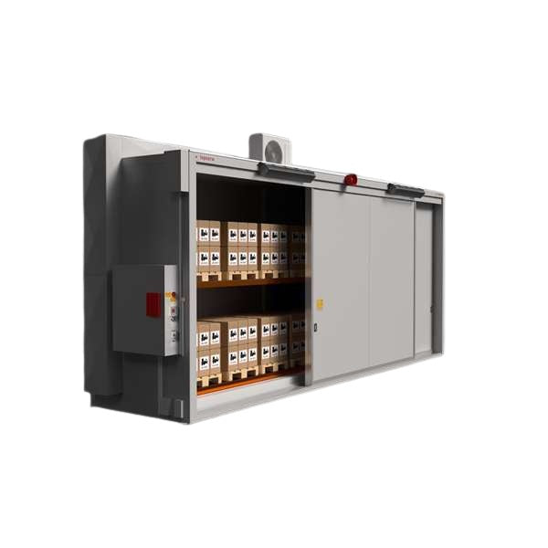 Magazyn ognioodporny Topserw BATTERY, REI120, 2 poziomy/2 segmenty, S*G*W 8500*2000*3700, 2*1000 l, drzwi przesuwne