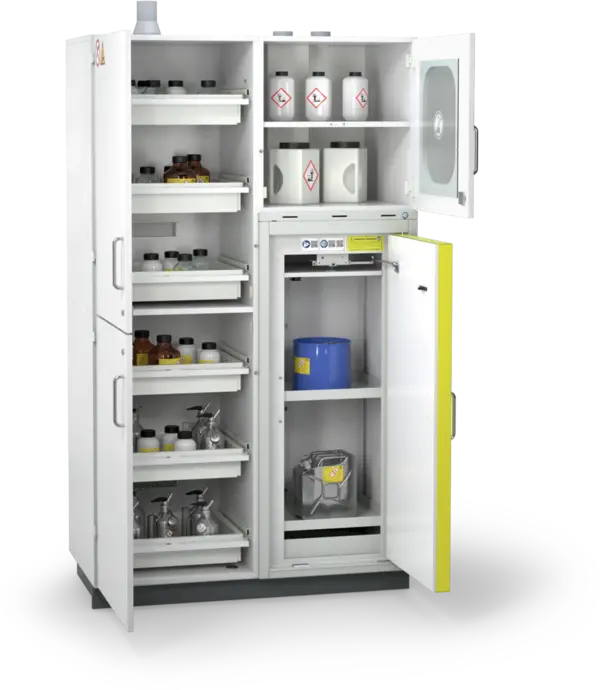 Szafa kombinowana Topserw COMBI-90 XL, drzwi CLA żółte/szare, HSC, 90 min